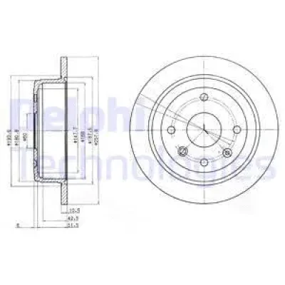 Тормозной диск DELPHI BG4091