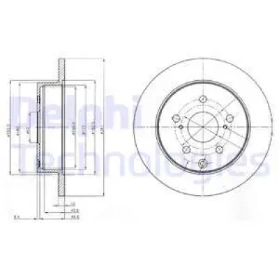 Тормозной диск DELPHI BG4115