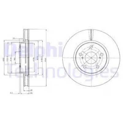 BG4139 DELPHI Тормозной диск