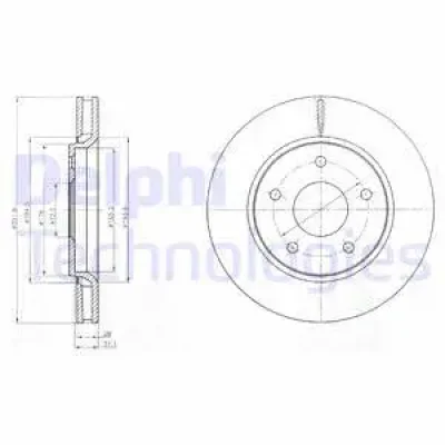 Тормозной диск DELPHI BG4248