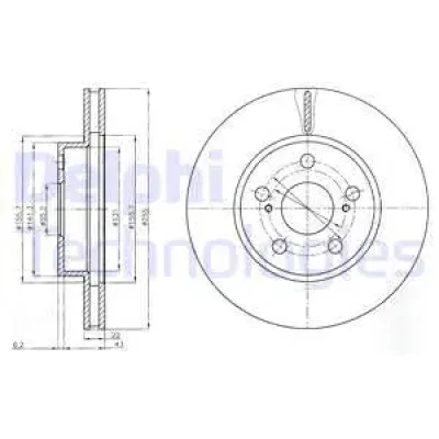 BG4269 DELPHI Тормозной диск