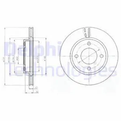 Тормозной диск DELPHI BG4299