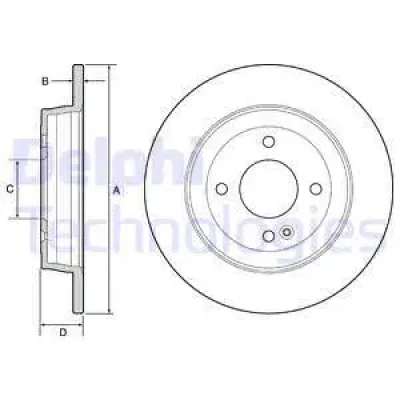 Тормозной диск DELPHI BG4564