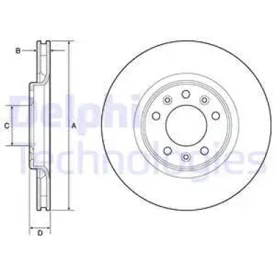 Тормозной диск DELPHI BG4806C