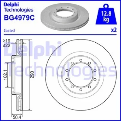 BG4979C DELPHI Тормозной диск