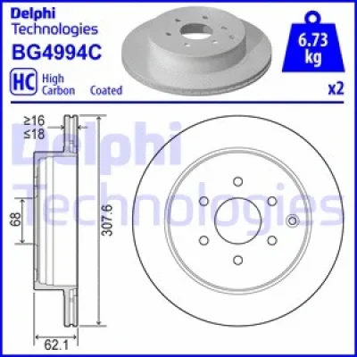 BG4994C DELPHI Тормозной диск