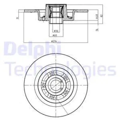 BG9026RS DELPHI Тормозной диск