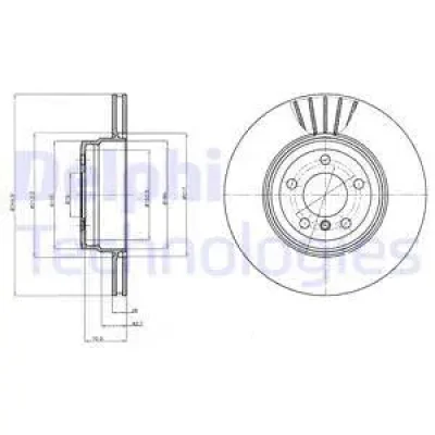 BG9064 DELPHI Тормозной диск