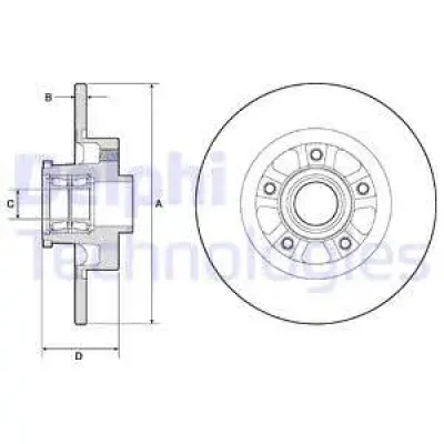 Тормозной диск DELPHI BG9190RSC