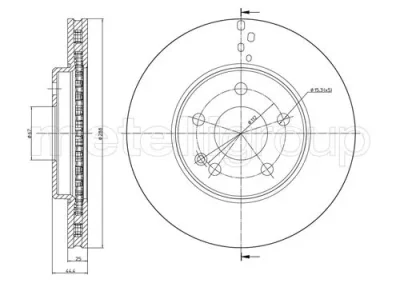 23-0832C METELLI Тормозной диск