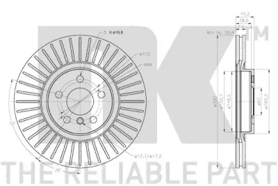 Тормозной диск NK 3115115