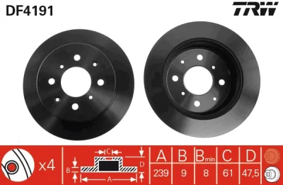 Тормозной диск TRW DF4191