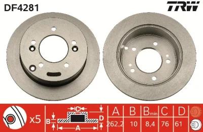 Тормозной диск TRW DF4281