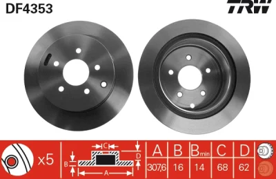 DF4353 TRW Тормозной диск