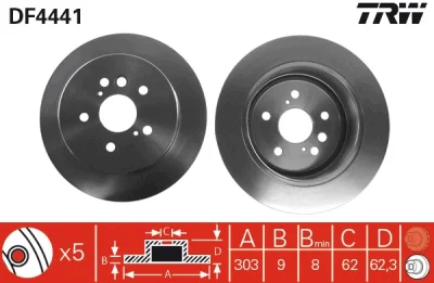 Тормозной диск TRW DF4441