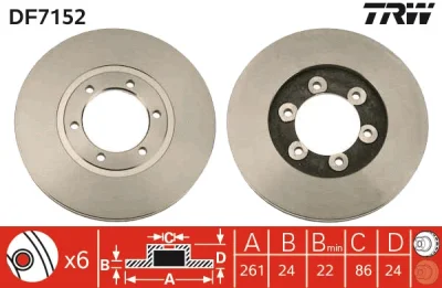 Тормозной диск TRW DF7152
