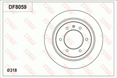 DF8059 TRW Тормозной диск