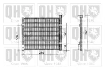 QCN428 QUINTON HAZELL Радиатор кондиционера