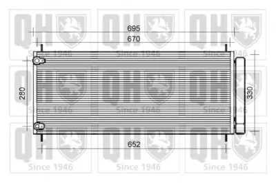 QCN626 QUINTON HAZELL Радиатор кондиционера