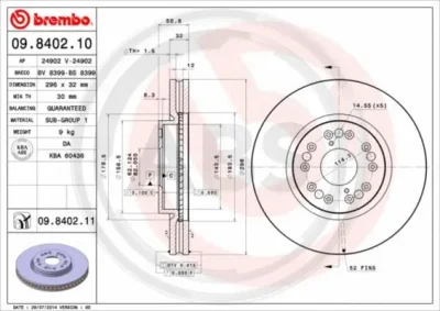 09.8402.11 A.B.S. Тормозной диск