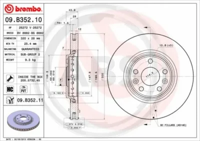 09.B352.11 A.B.S. Тормозной диск