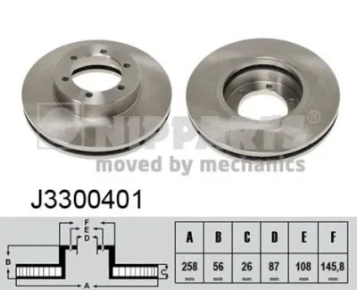 Тормозной диск NIPPARTS J3300401