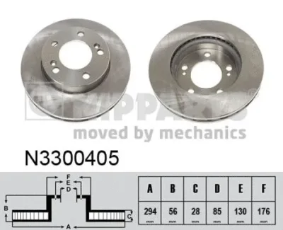 N3300405 NIPPARTS Тормозной диск