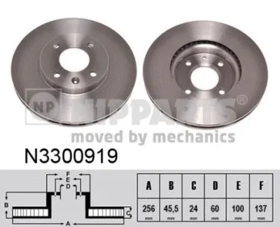 Тормозной диск NIPPARTS N3300919