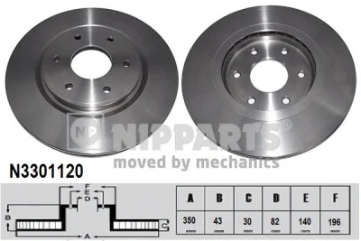Тормозной диск NIPPARTS N3301120