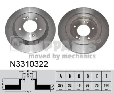 N3310322 NIPPARTS Тормозной диск