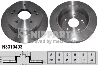 N3310403 NIPPARTS Тормозной диск