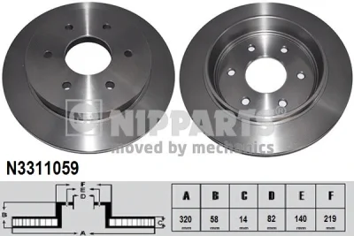 Тормозной диск NIPPARTS N3311059