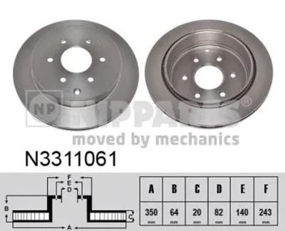 Тормозной диск NIPPARTS N3311061