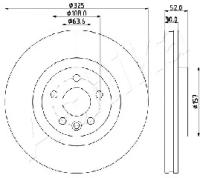 60-0L-L16 ASHIKA Тормозной диск