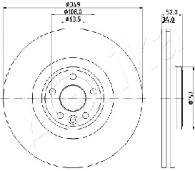 60-0L-L17 ASHIKA Тормозной диск