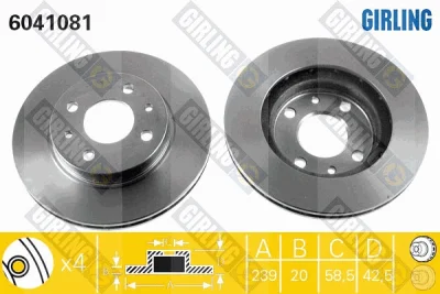 6041081 GIRLING Тормозной диск