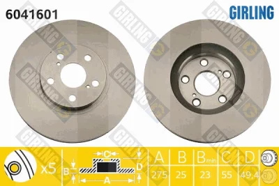 Тормозной диск GIRLING 6041601