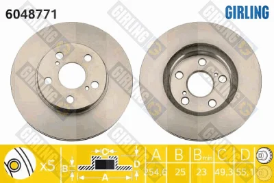 Тормозной диск GIRLING 6048771