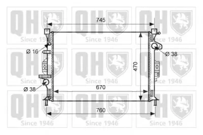 QER1625 QUINTON HAZELL Радиатор охлаждения двигателя