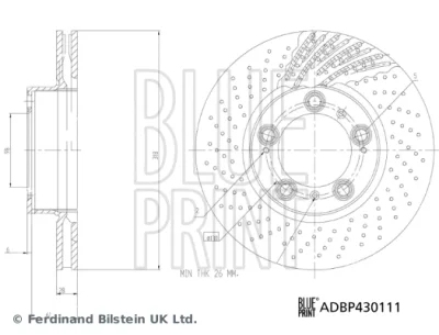 ADBP430111 BLUE PRINT Тормозной диск