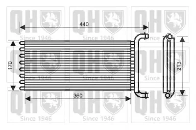 QHR2213 QUINTON HAZELL Радиатор отопителя салона