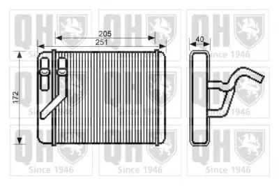 QHR2243 QUINTON HAZELL Радиатор отопителя салона
