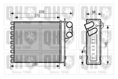 QHR2264 QUINTON HAZELL Радиатор отопителя салона
