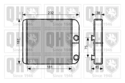 QHR2278 QUINTON HAZELL Радиатор отопителя салона