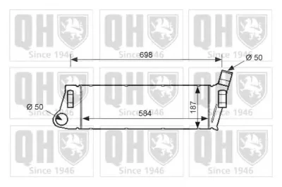 QIC124 QUINTON HAZELL Интеркулер (радиатор интеркулера)