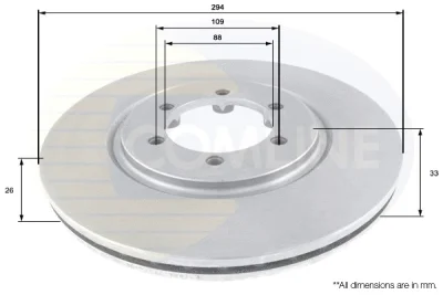 ADC1080V COMLINE Тормозной диск