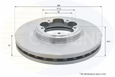 Тормозной диск COMLINE ADC1250V