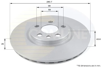 ADC1522V COMLINE Тормозной диск