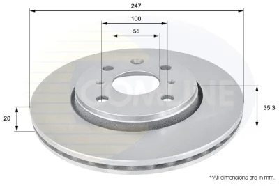 ADC1561V COMLINE Тормозной диск