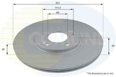 Тормозной диск COMLINE ADC2845V